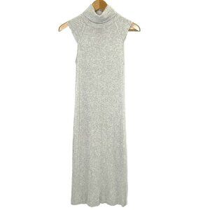 Splendid Bodycon MIdi Dress Womens size Small Sleeveless Ribbed Knit Oatmeal